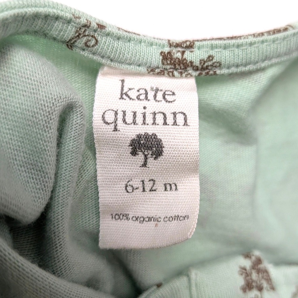 Kate Quinn Goldilocks Dress Organic Cotton Mint Green Brown Bears & Chairs 6-12M - Picture 3 of 10